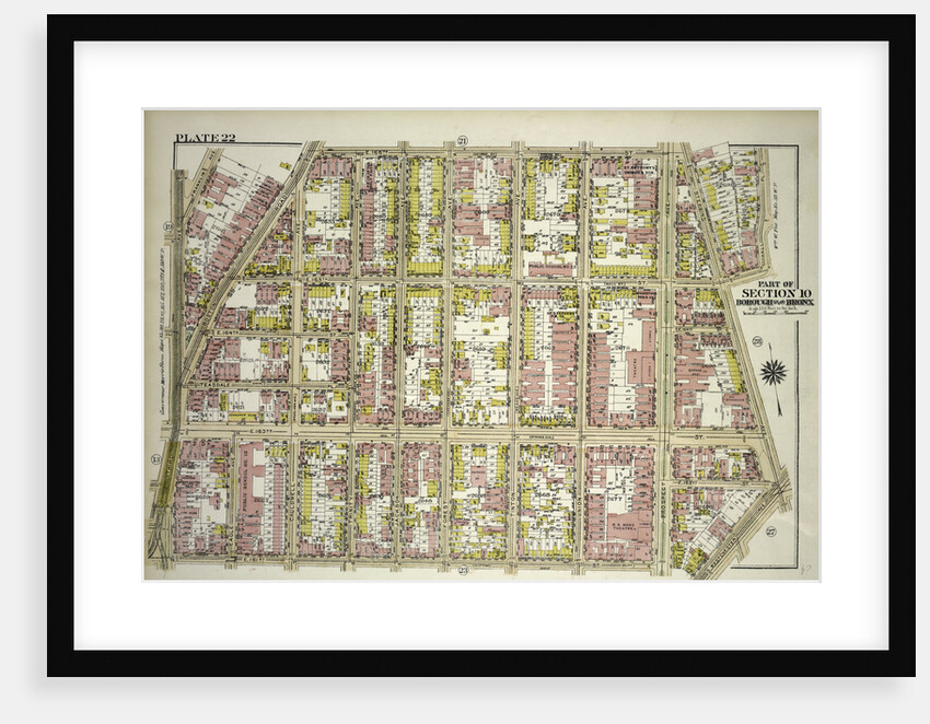 Borough of the Bronx. Bounded by E. 166th Street, Hall Place, E. 165th Street, Westchester Avenue, E. 161st Street and Third Avenue, New York by Anonymous