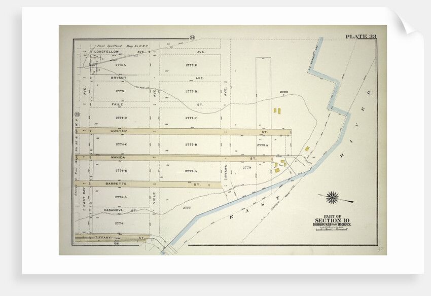 Borough of the Bronx. Bounded by Longfellow Avenue, Ryawa Avenue, Barretto Street, Tiffany Street and East Bay Avenue, New York by Anonymous