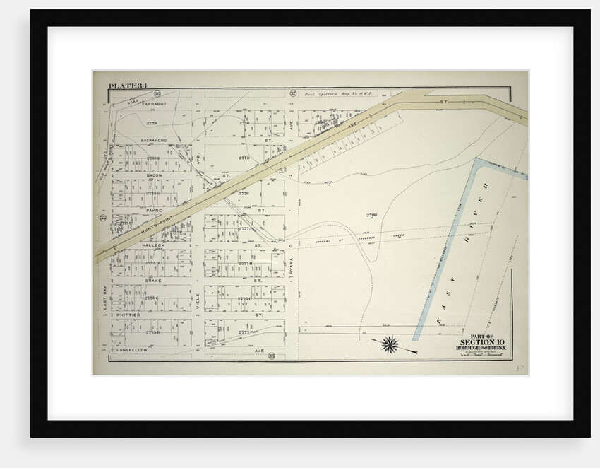 Borough of the Bronx. Bounded by Farragut Street, Ryawa Avenue, Longfellow Avenue and East Bay Avenue, New York by Anonymous
