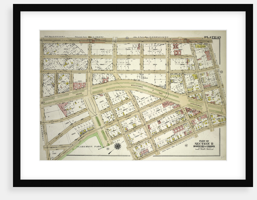 Borough of the Bronx. Bounded by Jerome Avenue, Mt. Hope Place, Monroe Avenue, E. 173rd Street, Eastburn Avenue, Mt. Eden Avenue, Morris Avenue, Teller Avenue and E. 178th. Street, New York by Anonymous