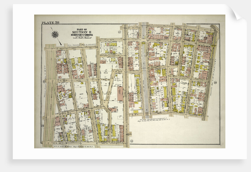 Borough of the Bronx. Bounded by E. 183rd Street, Webster Avenue, E. 184th Street, Third Avenue, E. 181st Street, Webster Avenue, E. 180th Street and Grand Boulevard, New York by Anonymous