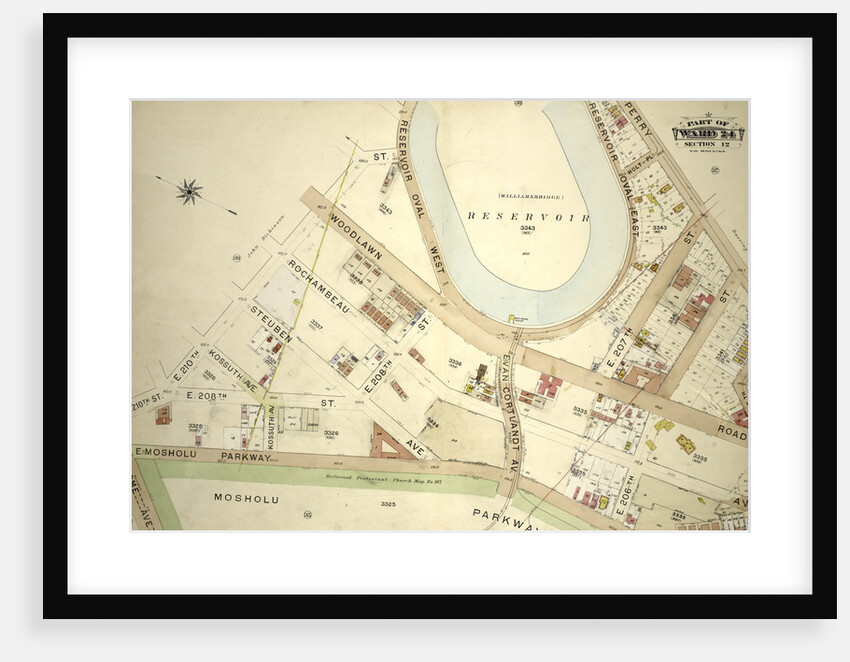 Part of Ward 24, Section 12. Bounded by E. 210th Street, Reservoir Oval West, Perry Avenue, E. 205th Street, Bainbridge Avenue, E. Mosholu Parkway North and Jerome Avenue, New York by Anonymous