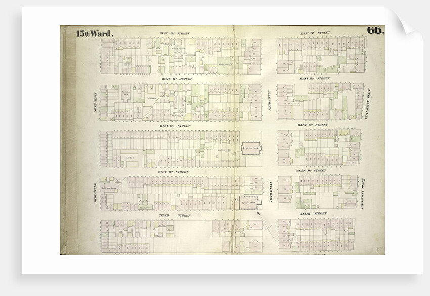 Map bounded by West 14th Street, East 14th Street, University Place, East 9th Street, West 9th Street, Sixth Avenue, New York by Anonymous