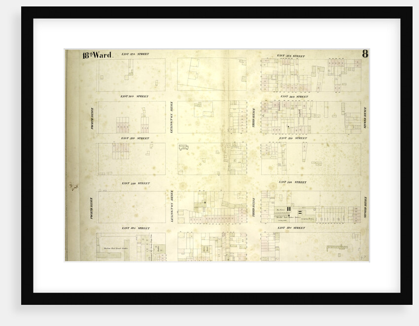 Map bounded by East 37th Street, Second Avenue, East 32nd Street, Fourth Avenue, New York by Anonymous