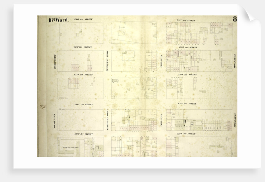 Map bounded by East 37th Street, Second Avenue, East 32nd Street, Fourth Avenue, New York by Anonymous