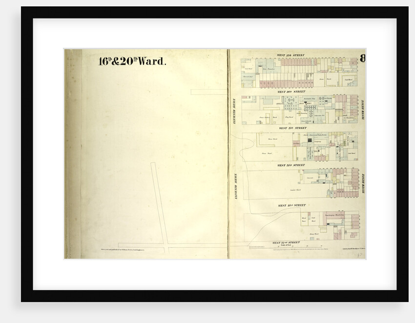 Map bounded by West 27th Street, Tenth Avenue, West 22nd Street, Eleventh Avenue, New York by Anonymous