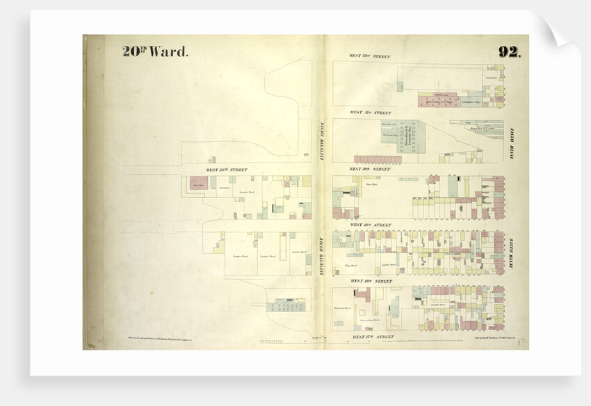 Map bounded by West 32nd Street, Tenth Avenue, West 27th Street, Eleventh Avenue, New York by Anonymous