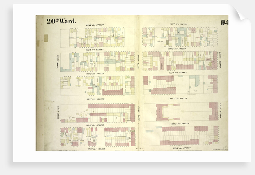 Map bounded by West 37th Street, Eighth Avenue, West 32nd Street, Tenth Avenue, New York by Anonymous