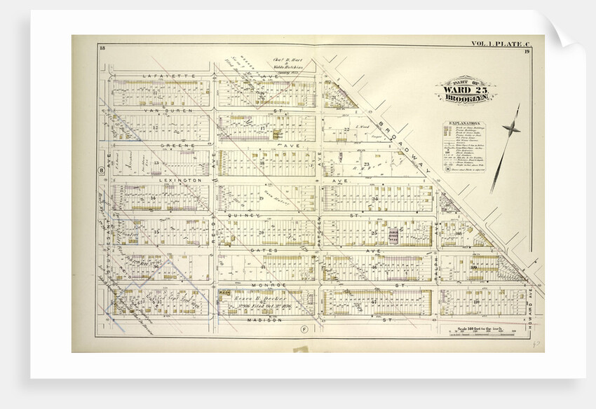 Map bounded by Lafayette Ave., Broadway, Howard Ave., Madison Ave., Stuyvesant Ave; Including Van Buren St., Greene St., Lexington Ave., Quincy St., Gates Ave., Monroe St., Reid Ave., Patchen Ave., Ralph Ave., New York by Anonymous