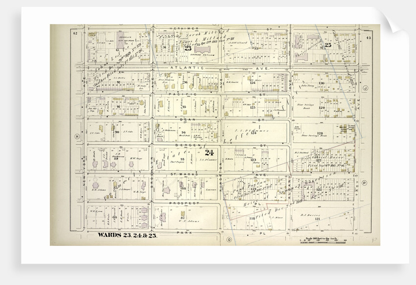 Map bound by Herkimer St., Troy Ave., Park Pl., New York Ave; Including Atlantic Ave., Atlantic Ave., Pacific St., Dean St., Bergen St., St. Marks Ave., Prospect Pl., Brooklyn Aver, Kingston Ave., Albany Ave., New York by Anonymous