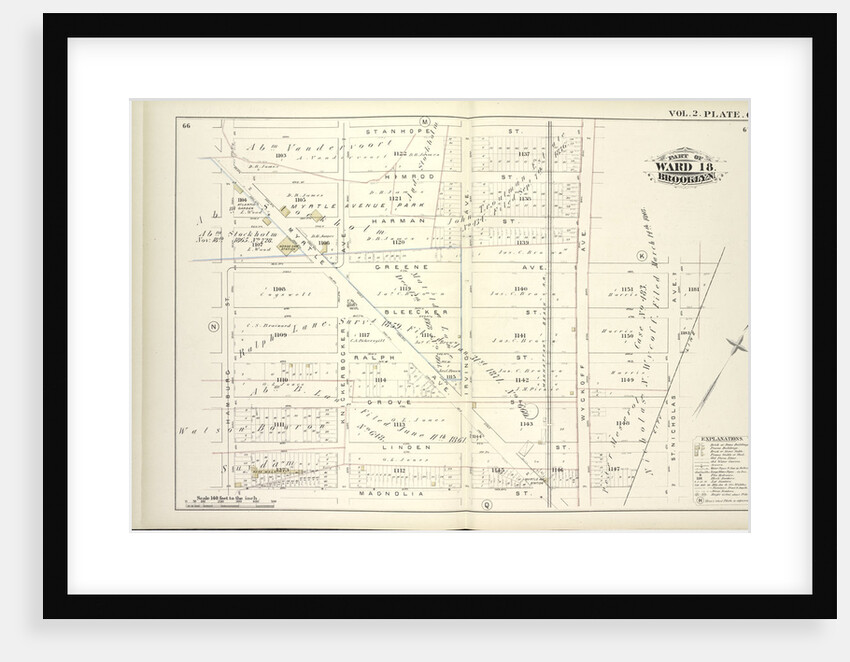 Map bound by Stanhope St., Wyckoff Ave., Greene Ave., St. Nicholas Ave., Magnolia St., Hamburg St; Including Himrod St., Harman St., Bleecker St., Ralph St., Grove St., Linden St., Myrtle Ave., Knickerbocker Ave., Irving Ave., New York by Anonymous
