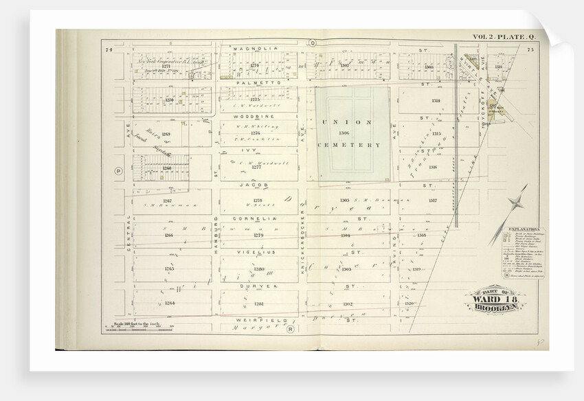 Map bound by Magnolia St., City Line, Weirfield St., Central Ave; Including Palmetto St., Woodbine St., Ivy St by Anonymous