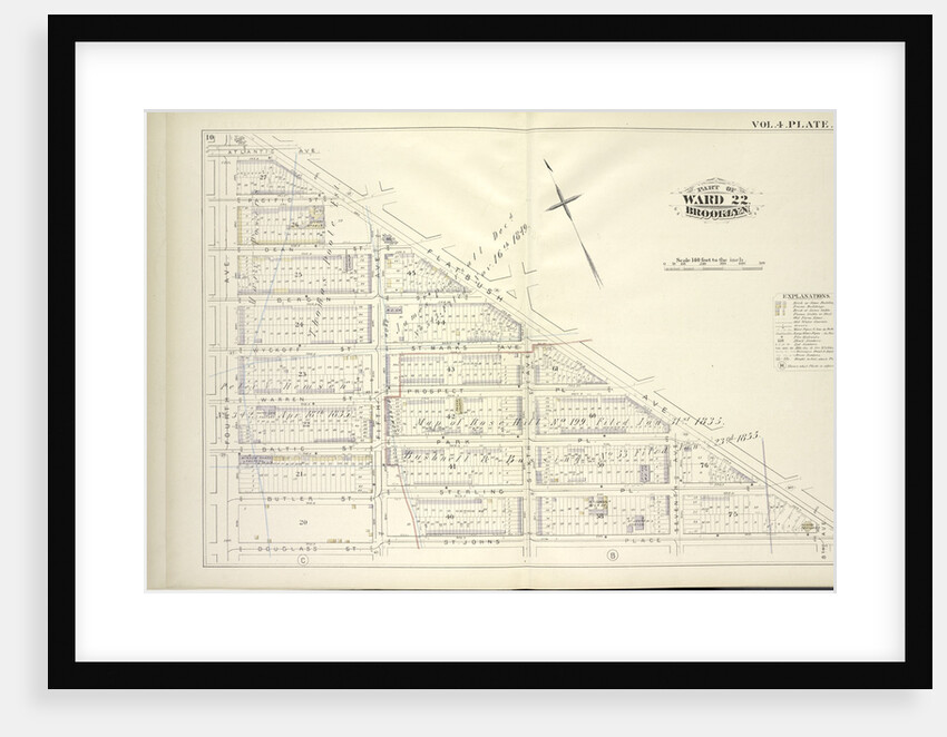 Map bound by Atlantic Ave., Flatbush Ave., St. Johns Place, Douglass St., Fourth Ave; Including Pacific St., Dean St., Berg St., Wyckoff St., St. Marks Ave., Warren St., Prospect Pl., Baltic St., Park Pl., Butler St., Sterling Pl., Fi., New York by Anonymous