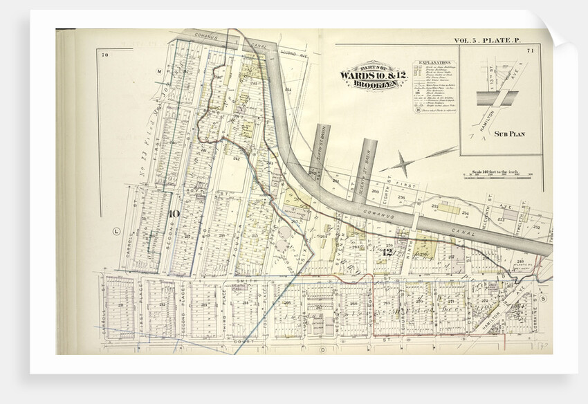 Map bound by Gowanus Canal, Second Ave., Fifth St., First Ave., Thirteenth St., Hamilton Ave., Lorraine St., Court St., Carroll St., First St; Including Bond St., Hoyt St., Smith St., Second St., First Place, Third St., Second Place, New York by Anonymous
