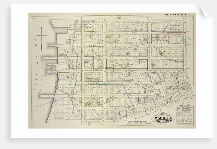 Map bound by Huron St., Oakland St., Calyer St., East River; Including India St., Java St., Kent St., Green Point St., Milton St., Noble St., Oak St., West St., Franklin St., Guernsey St., Lorimer St., Manhattan Ave by Anonymous