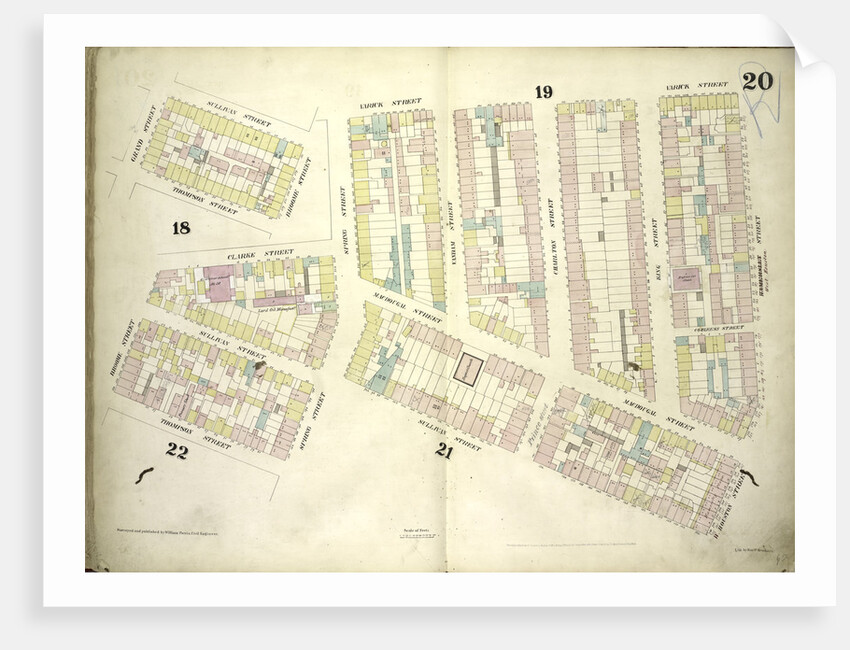 Map bounded by Sullivan Street, Varick Street, West Houston Street, Spring Street, Thompson Street, Broome Street, Grand Street; Including Clarke Street, MacDougal Street, Vandam Street, Charlton Street, King Street, New York by Anonymous