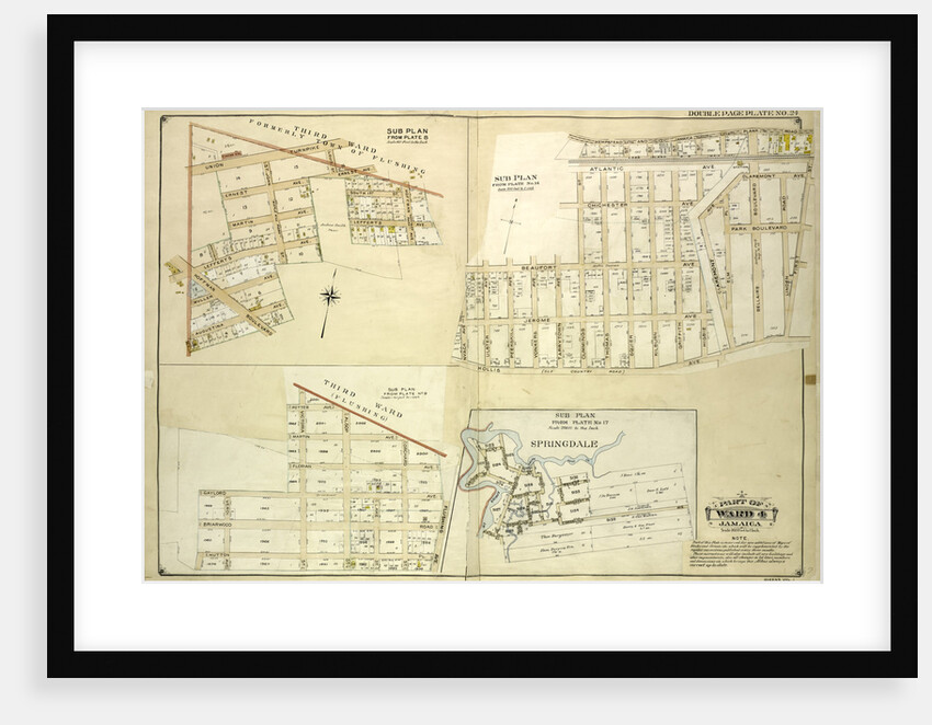Map bounded by 3rd Ward Formerly town of Flushing, Union Turnpike, Louis St; Including Ernest Ave., Hoffman Ave., Hoffman Boulevard, Augustina Ave., New York by Anonymous