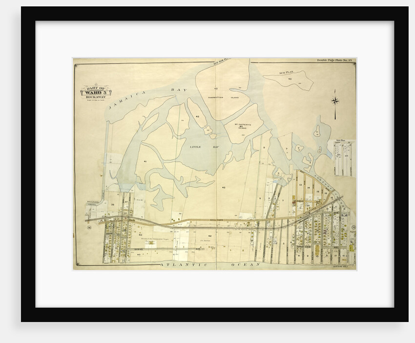Map bounded by Jamaica Bay, Charmttoir Island, Mc. Caffertys Island, Nortons Creek, Hudson Ave., Columbus Ave., Rochester Ave., Wave Crest Ave., Surf Ave., Grand-View Ave., New York by Anonymous