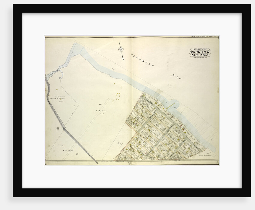 Map bounded by Flushing Bay, Bay Shore Terrace, Harbour PL; Including Sound View PL., Astoria and Flushing Turnpike, Old Bowery Road, Jackson's Creek, New York by Anonymous