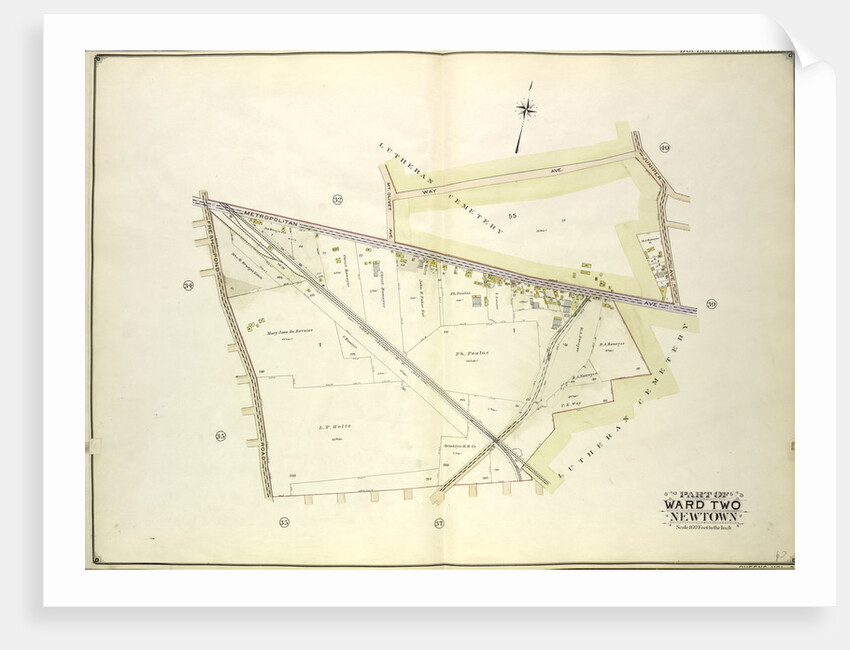 Map bounded by Mt. Olivet Ave., Way Ave., Juniper Ave; Including Metropolitan Ave., Fresh Pond Road, New York by Anonymous
