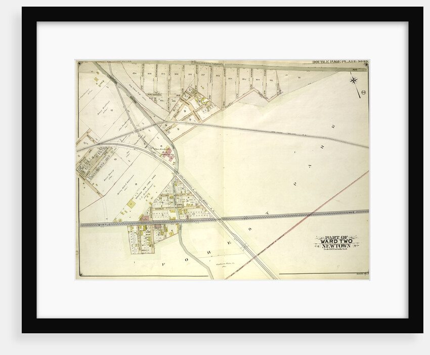 Map bounded by Metropolitan Ave. Williams Burg Turnpike, Ward Boundary line between Newtown and Jamaica, Myrtle Ave., Trotting Course Lane, Ocean View Ave., New York by Anonymous