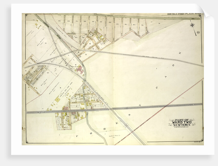 Map bounded by Metropolitan Ave. Williams Burg Turnpike, Ward Boundary line between Newtown and Jamaica, Myrtle Ave., Trotting Course Lane, Ocean View Ave., New York by Anonymous