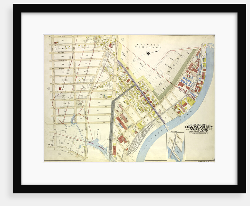 Map bounded by Water St., Marsh St., Proposed Canal; Part of Long Island City Ward One Part of Old Wards 1 & 2, New York by Anonymous