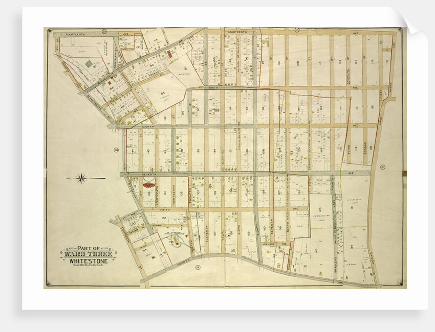 Map bounded by 14th Ave., Haggertys Lane, 11th Ave., Clinton Pl., Cryders Lane, 10th Ave., 9th Ave., 8th Ave., 7th Ave., 5th Ave., 4th Ave., Tatham Pl., Private, Howl., New York by Anonymous