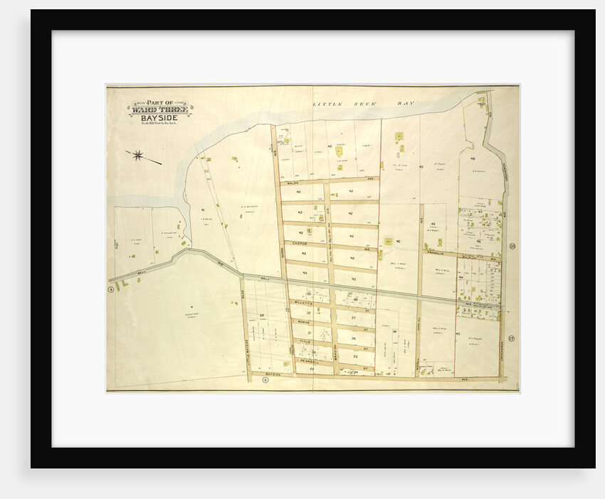 Map bounded by Bell Ave., Little Bayside Road, Shore Ave., Kneeland Ave., Bayside Ave., Bradish Ave., Nicoll Ave., Vista Ave., Cracheron Ave., Waldo Ave., Castor Ave., Fran., New York by Anonymous