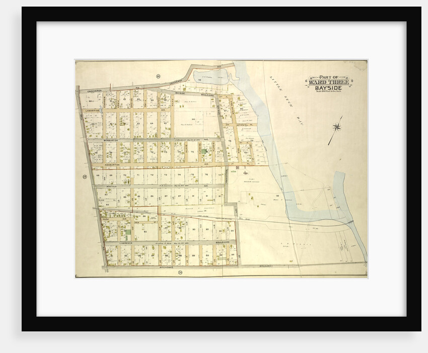 Map bounded by Crocheron Ave., Bayside Boulevard, Bell Ave., Bismarck Ave., Lamartine Ave., Warburton Ave., Ashburton Ave., Montauk Ave., Lawrence Boulevard, Broadway, New York by Anonymous