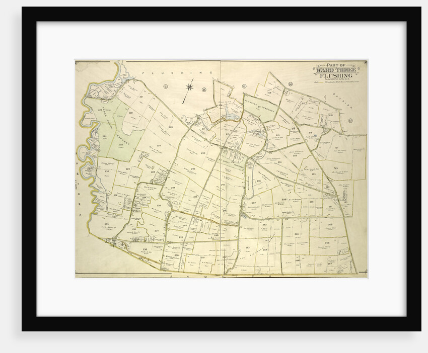 Map bounded by Strongs Causeway Ireland, Mill Road, North Hempstead Turnpike, Crop Road, Union Ave., Hoffman Ave., Boundary Line of Flushing, Jamaica, New York by Anonymous