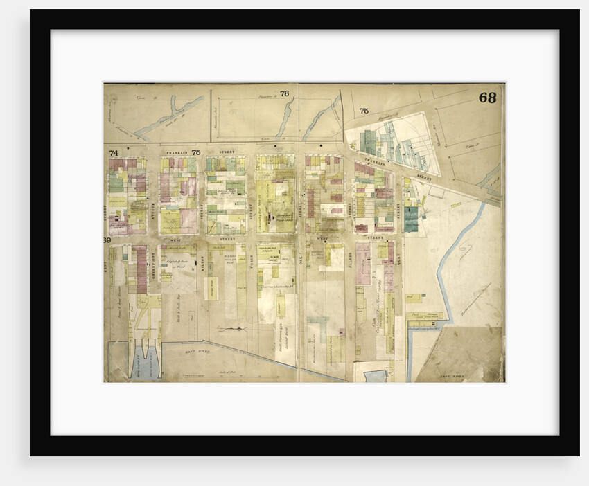 Map bounded by Meserole Ave., Gem St., Franklin St., North 15th St., East River, Kent St., Green Point Ave; Including Milton St., West St., Noble St., Oak St., Calyer St., Quay St., New York by Anonymous