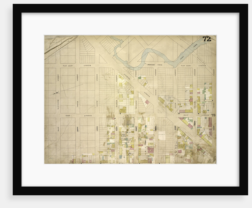 Map bounded by Jacks Creek, East 3rd St., Vernon Ave., East 11th St., East 10th St., East 9th St., East 8th St., East 7th St., East 6th St., East 5th St., East 4th St; Including East Ave., Van Alst., New York by Anonymous