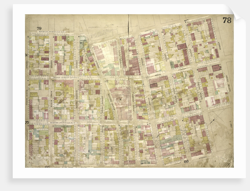 Map bounded by Roebling St. late South St., South 3rd St., South 2nd St., South 1st St., Grand St., North 1st St; Including North 2nd St., North 3rd St., North 4th St., North 5th St., North 6th St., New York by Anonymous