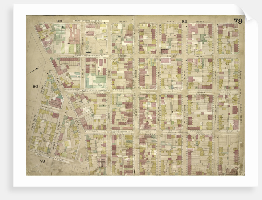 Map bounded by Keap St. late 10th St., South 4th St., South 3rd St., South 2nd St., South 1st St., Grand St., Hope St; Including North 2nd St., North 6th St., North 5th St., 7th St., Roebling St., New York by Anonymous