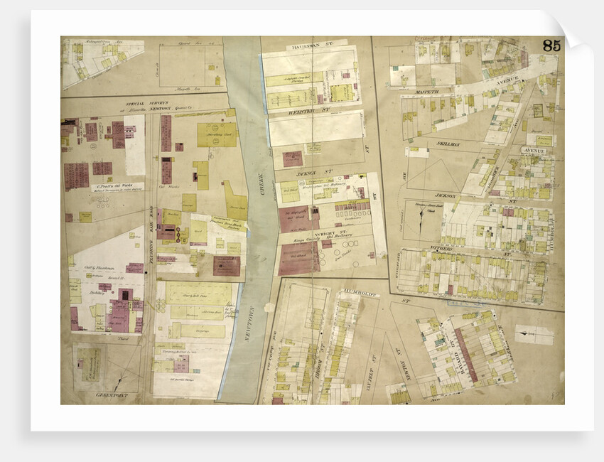 Map bounded by Orient Ave., Olive St., Maspeth Ave., Newtown Creek, Haussman St., Webster St., Jockson St., Wright St., Broom St; Including Van Pelt St., Newton St., Skillman Ave., Kingsland Ave., New York by Anonymous