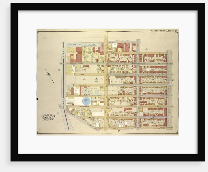 Map bounded by 7th St., 8th St., 4th Ave; Including15th St., Hamilton Ave., Gowanus Canal, New York by Anonymous