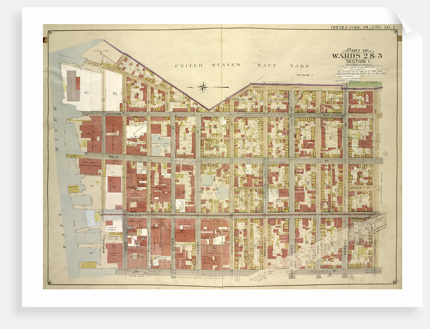 Map bounded by Little St., Evans St., Hudson Ave., Navy St; IncludingConcord St., Jay St., Marshall St., New York by Anonymous