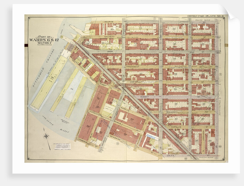Map bounded by Degraw St., Henry St., Coles St., Seabring St., Van Brunt St., Commerce St; Including Commercial Wharf Conover St., India Wharf, Hamilton Ave., New York by Anonymous