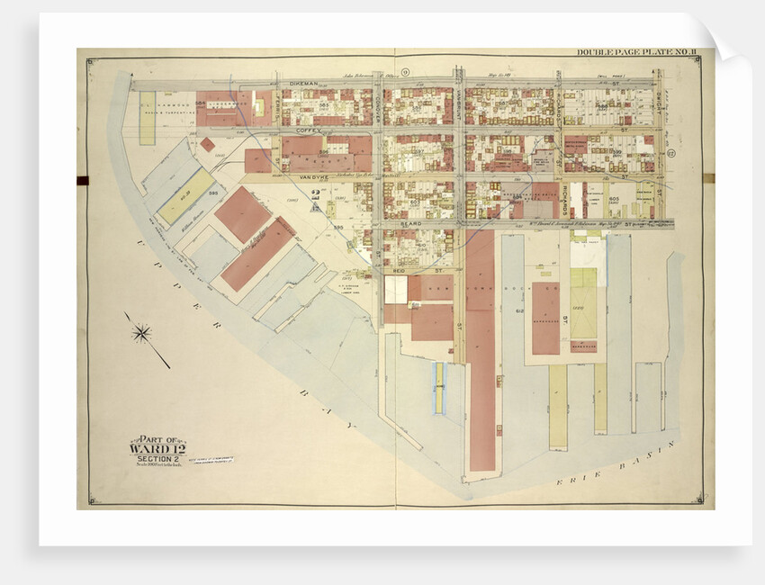 Map bounded by Dikeman St., Dwight St; Including Eire Basin, Upper Bay, New York by Anonymous