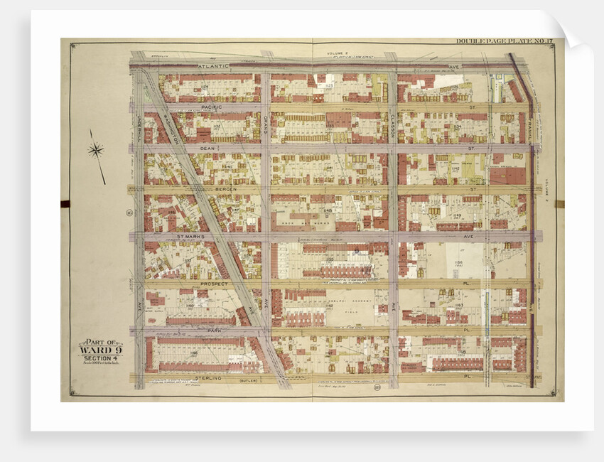 Map bounded by Atlantic Ave., Franklin Ave; Including Sterling PL., Underhill Ave., New York by Anonymous