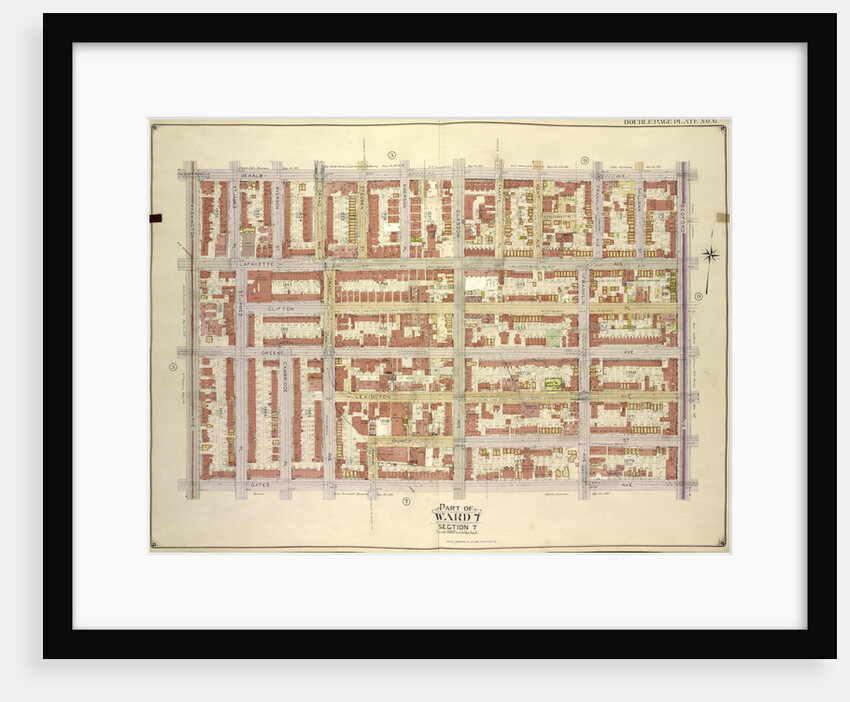 Map bounded by De Kalb Ave., Bedford Ave; IncludingGates Ave., Washington Ave., New York by Anonymous