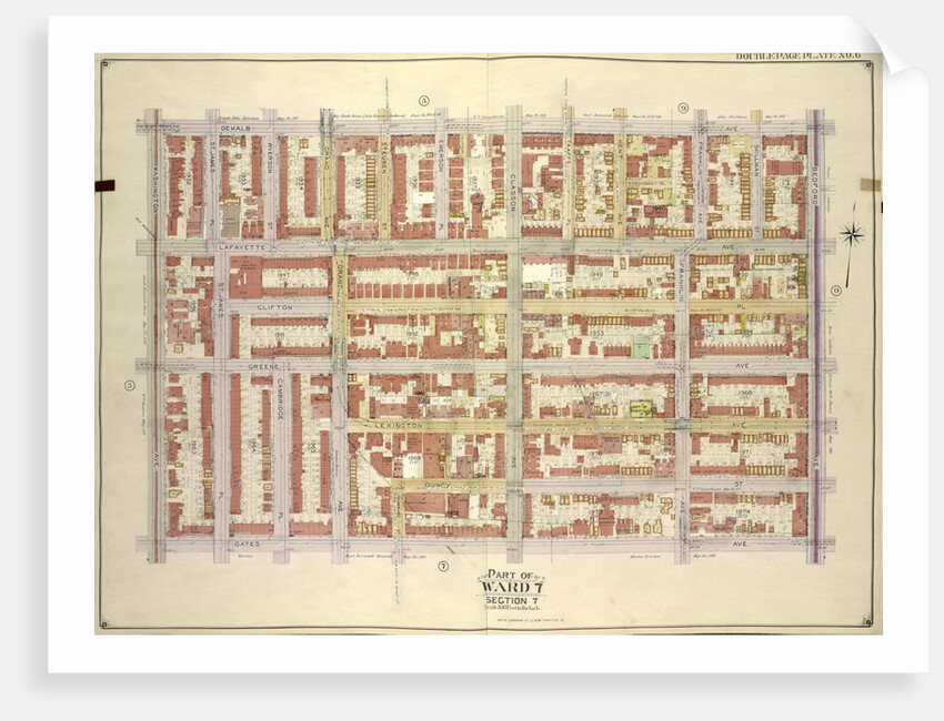 Map bounded by De Kalb Ave., Bedford Ave; IncludingGates Ave., Washington Ave., New York by Anonymous