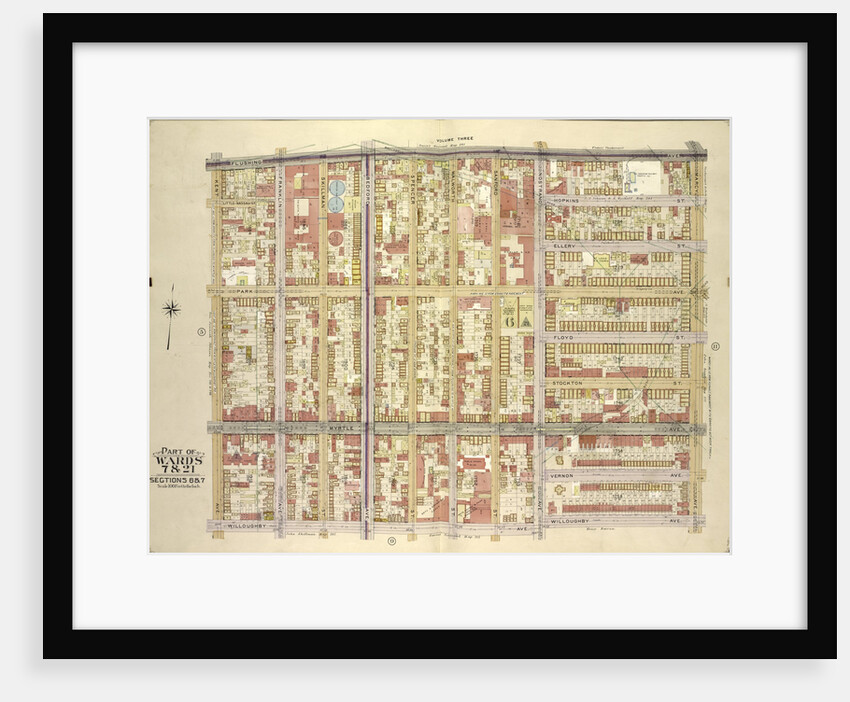 Map bounded by Flushing Ave., Marcy Ave; IncludingWilloughby Ave., Kent Ave., New York by Anonymous