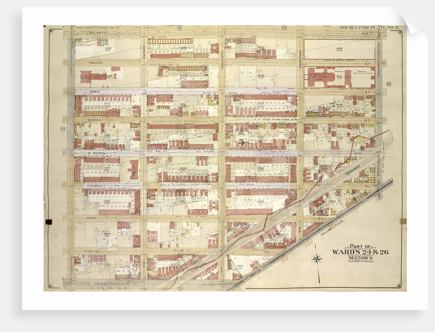 Map bounded by Atlantic Ave., Rockaway Ave., East New York Ave; IncludingSt. Johns PL. Douglass St., Ralph Ave., New York by Anonymous