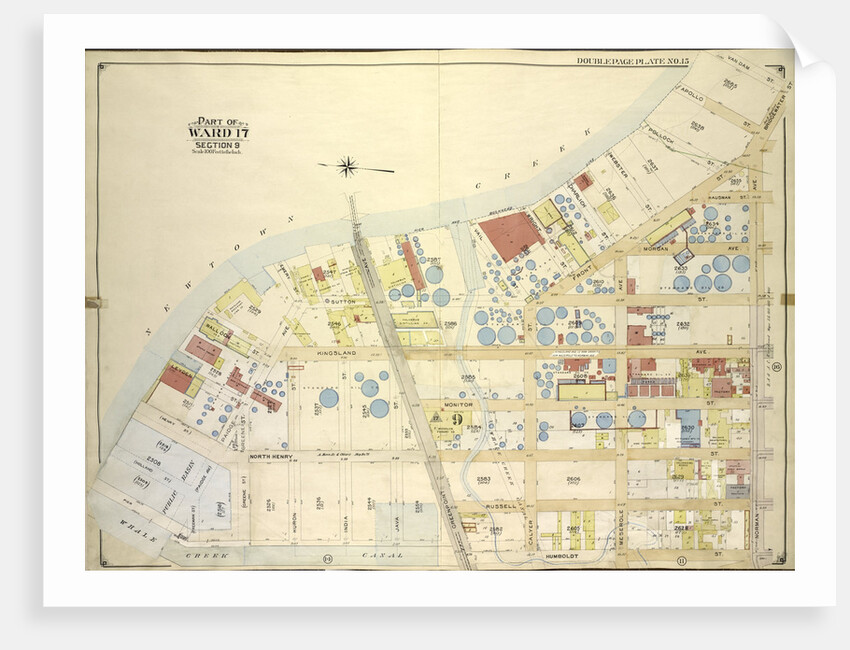 Map bounded by Newtown Creek, Vandam St; Including Norman Ave., Humboldt St., Whale Creek Canal, New York by Anonymous
