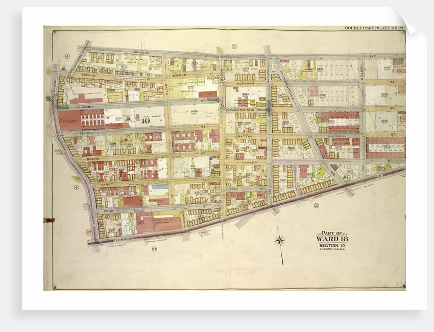 Map bounded by Johnson Ave., Varick Ave; Including Flushing Ave., Bushwick Ave., Bushwick Pl., New York by Anonymous