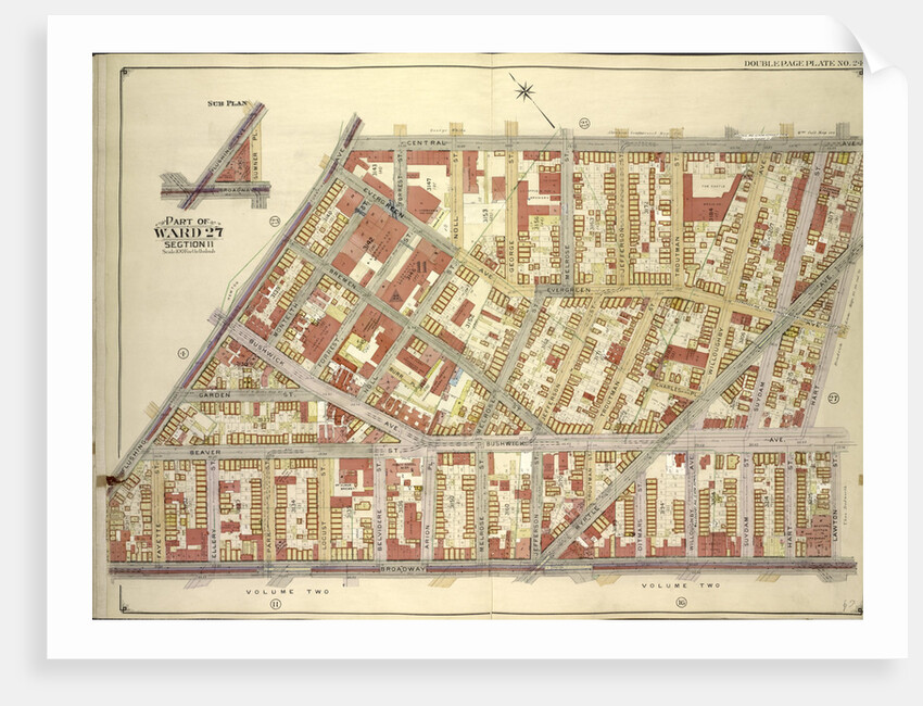 Map bounded by Flushing Ave., Broadway, Sumner Pl., New York by Anonymous