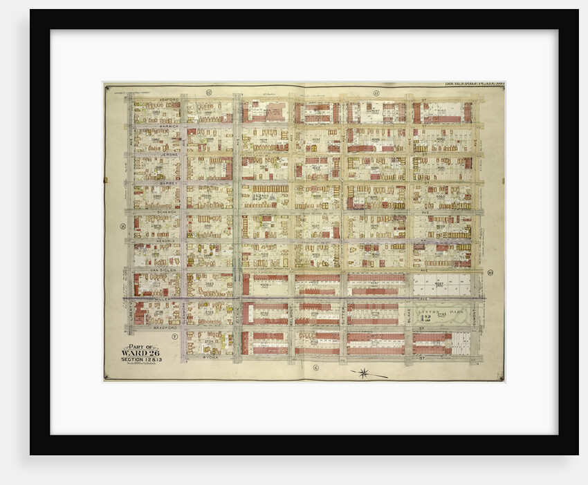Map bounded by Ashford St., Dumont Ave., Wyona St; Including Glenmore Ave., Bradford St., Liberty Ave., New York by Anonymous