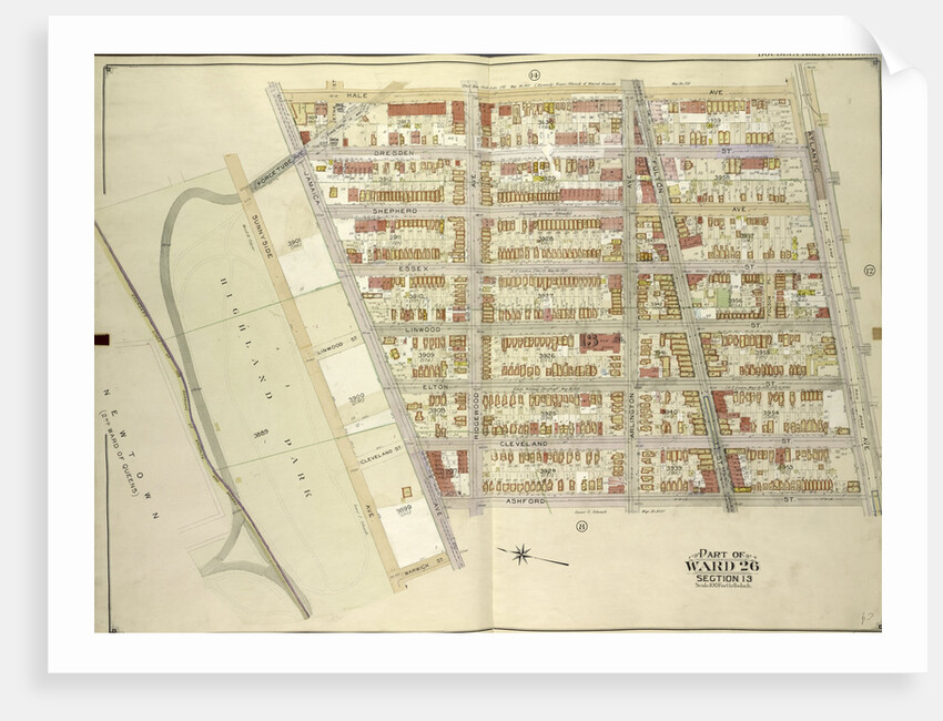 Map bounded by Hale Ave., Atlantic Ave., Ashford St; Including Jamaica Ave., Warwick St., Sunnyside Ave., New York by Anonymous